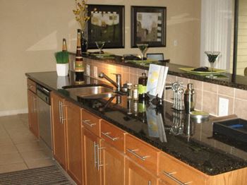 Counter tops at West Inman Lofts Apartments, Atlanta, Georgia